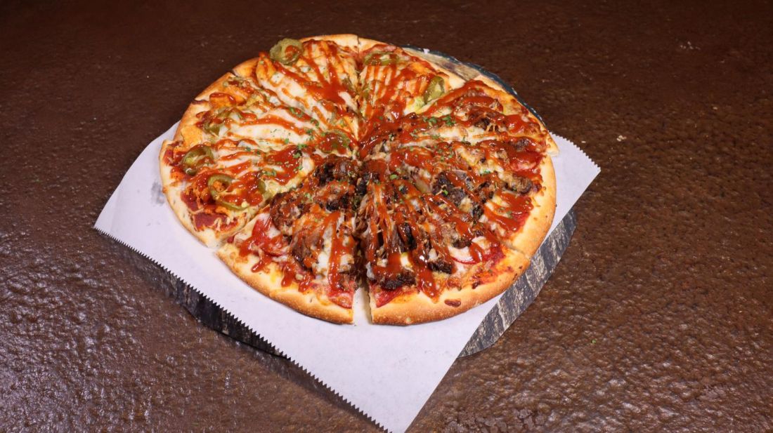 Freshly baked pizza